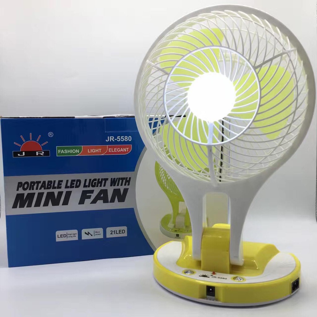 Quạt Tích Điện 5580 Mini Fan 2 in 1 Gấp Gọn,Quạt sạc điện dự phòng đa năng, quạt cắm điện, quạt tích điện mini, quạt để bàn, quạt thiết kế cực mát vừa đèn thắp sáng ,tiện lợi ,sang trọng hàng cao cấp BH 6 THÁNG.