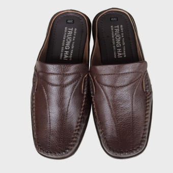 Dép bít mũi nam da bò cao cấp  THBM065