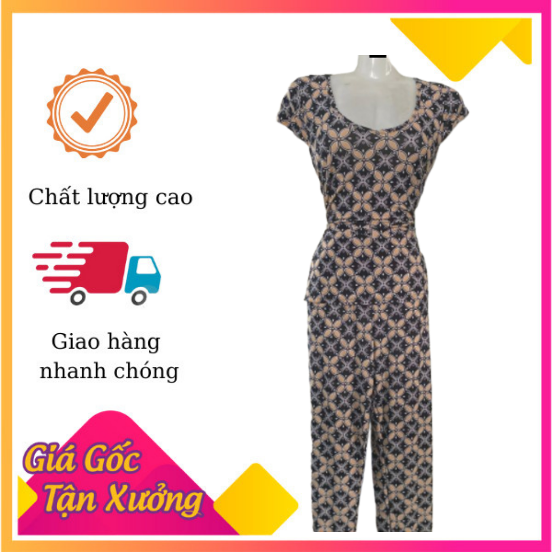 Đồ bộ dài ống ôm trung niên mặc mát ở nhà mùa hè chất liệu thun lạnh bao mát 🌺 size s4 60kg 65kg vùa 🌺chọn màu ngẫu nhiên-