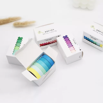 Bộ 6 cuộn washi giấy cầu vồng E 134