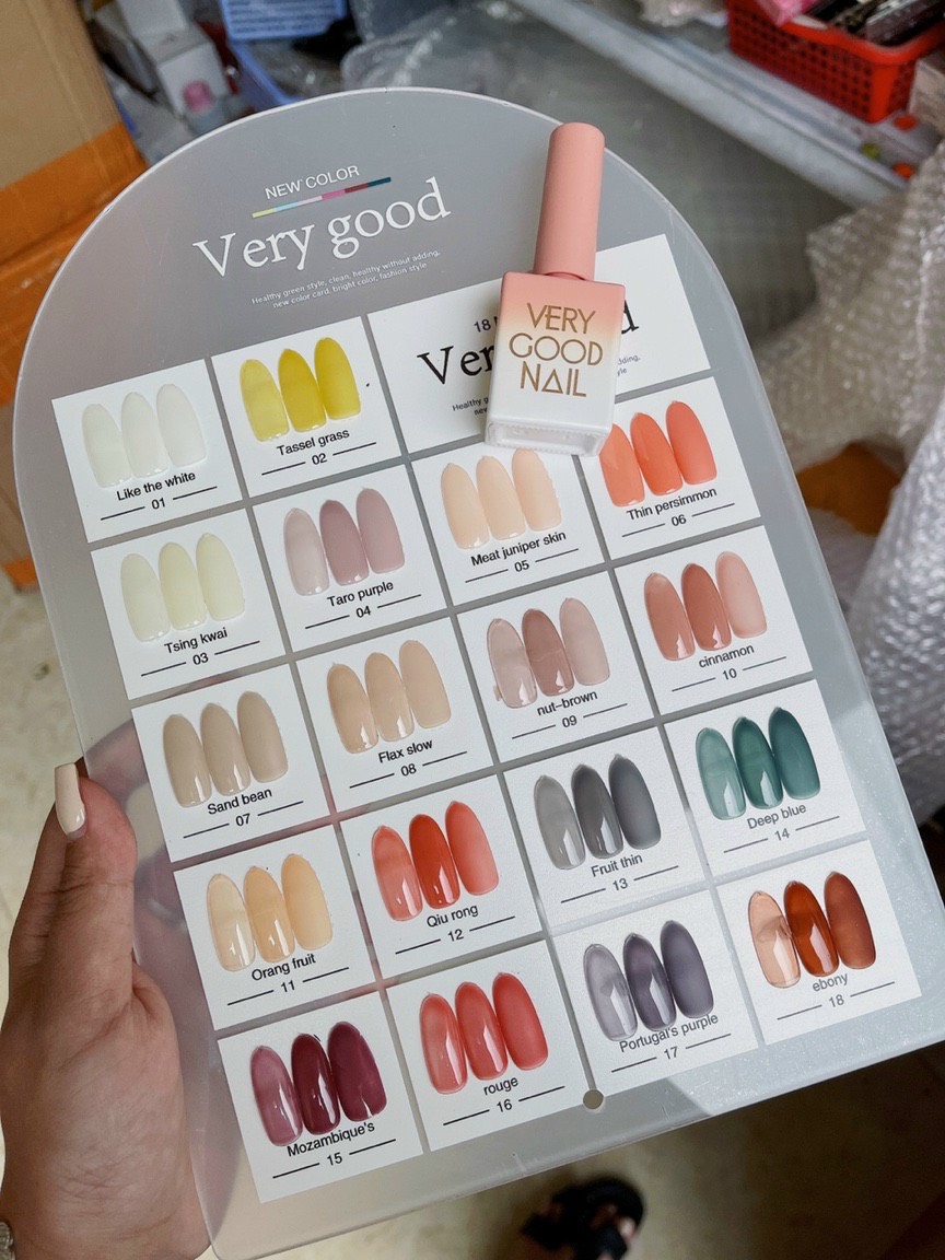 Sét Sơn Gel thạch  Very Good Nail 18 Màu - Tặng Kèm bảng màu