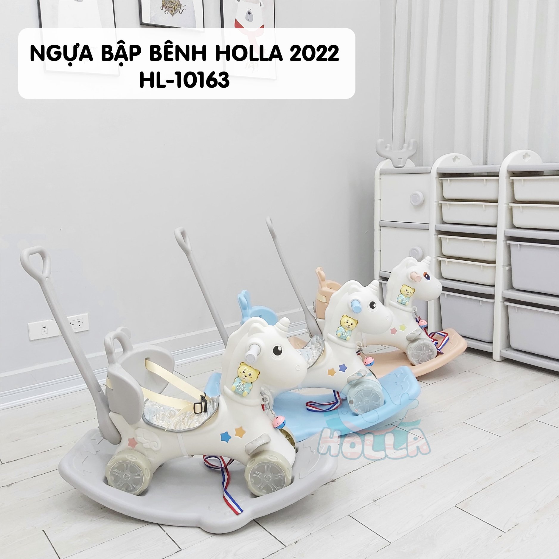 Ngựa bập bênh cho bé Holla 3 in 1 |Đồ chơi cho bé| Bập Bênh Holla