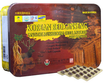 Combo 2 Hộp Viên Đạm Hồng Sâm Linh Chi Nhung Hưu Hàn Quốc Cao Cấp (Hộp 60 Viên)