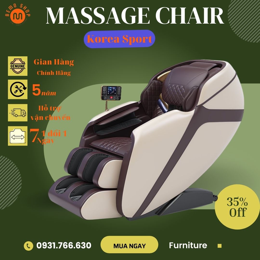 Ghế Mát xa toàn thân Luxury Michio Hikari Công nghệ nhật bản 4D với trục SL chạy dài từ cổ đến chân mới nhất năm 2021