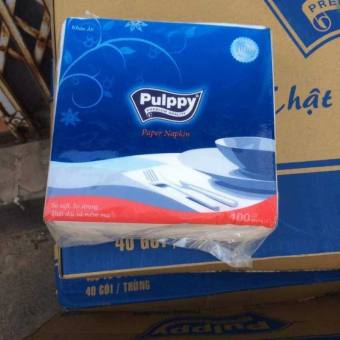 KHĂN GIẤY VUÔNG CAO CẤP PULPPY 100 TỜ