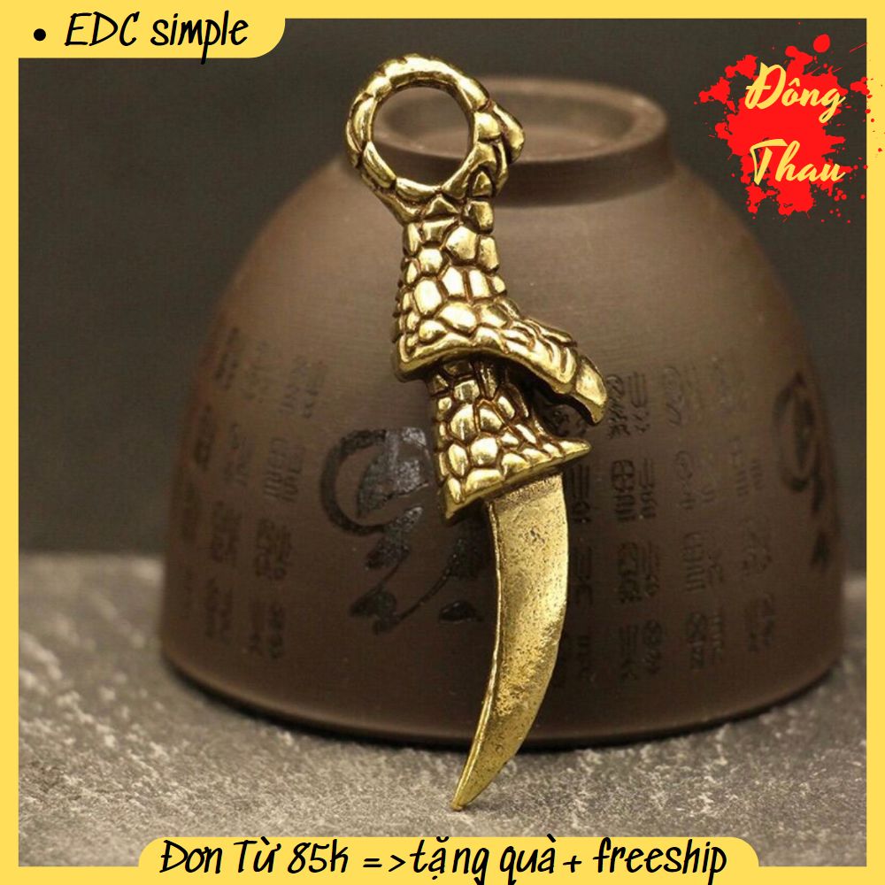 Phụ kiện móc khóa đồng thau mix móng vuốt của rồng