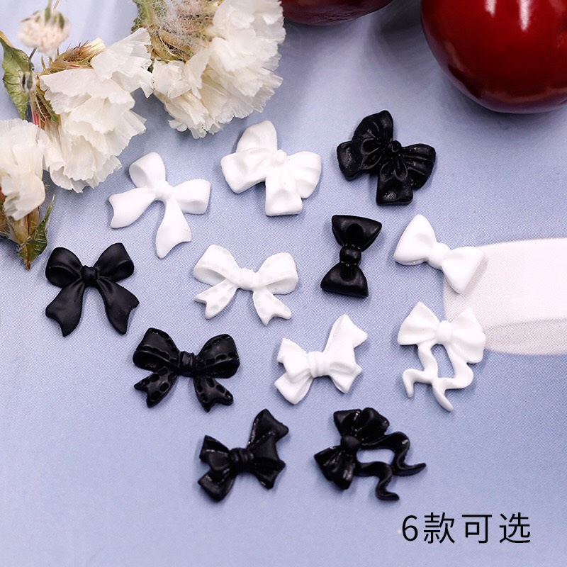 Set nơ mix mẫu ngẫu nhiên 20 cái đính móng tay