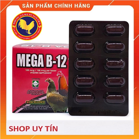 Mega b12 hộp 100 viên - tăng nước máu, tăng cơ, tăng bo gà đá