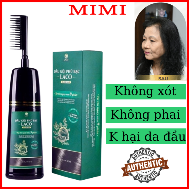 Dầu gội phủ bạc thảo dượᴄ laco black hair 200ml - gội là đen nhuộm tóc tự tin sau 9 phút