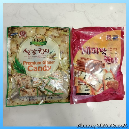Kẹo quế, kẹo gừng hàn quốc 200g/bịch