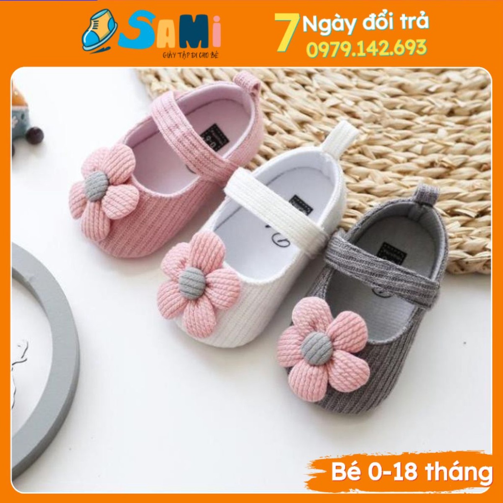 Giày Tập Đi Cho Bé Họa Tiết Hoa Dễ Thương G030