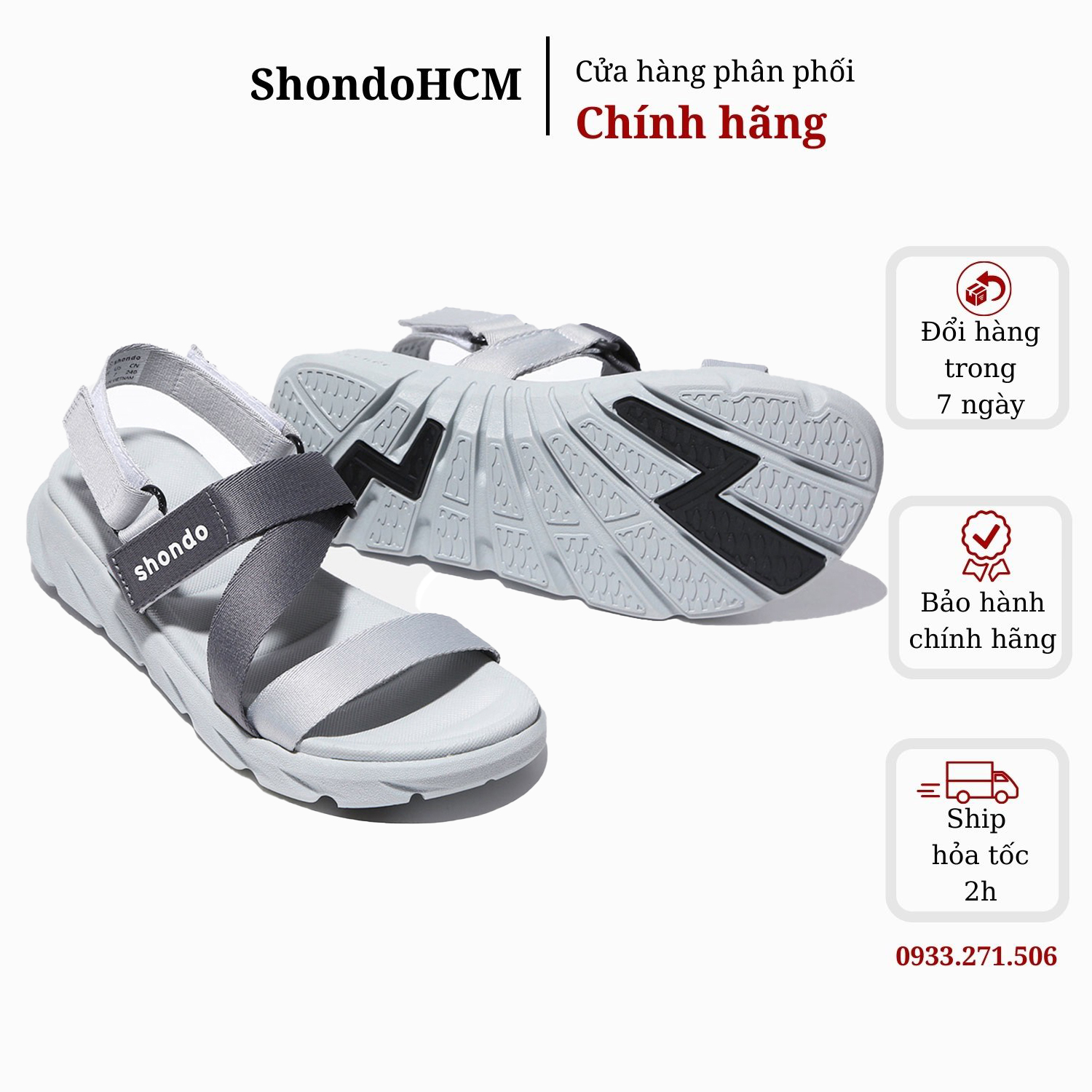 Giày sandal Shondo F6 ombre màu xám F6S2120 ShondoHCM Shondo chính hãng