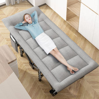 Giường gấp văn phòng có đệm 1m9 chân kim loại chịu lực tốt - Giường gấp gọn, Giường xếp gọn ngủ trưa hoặc mang đi cắm trại, decor homestay đẹp