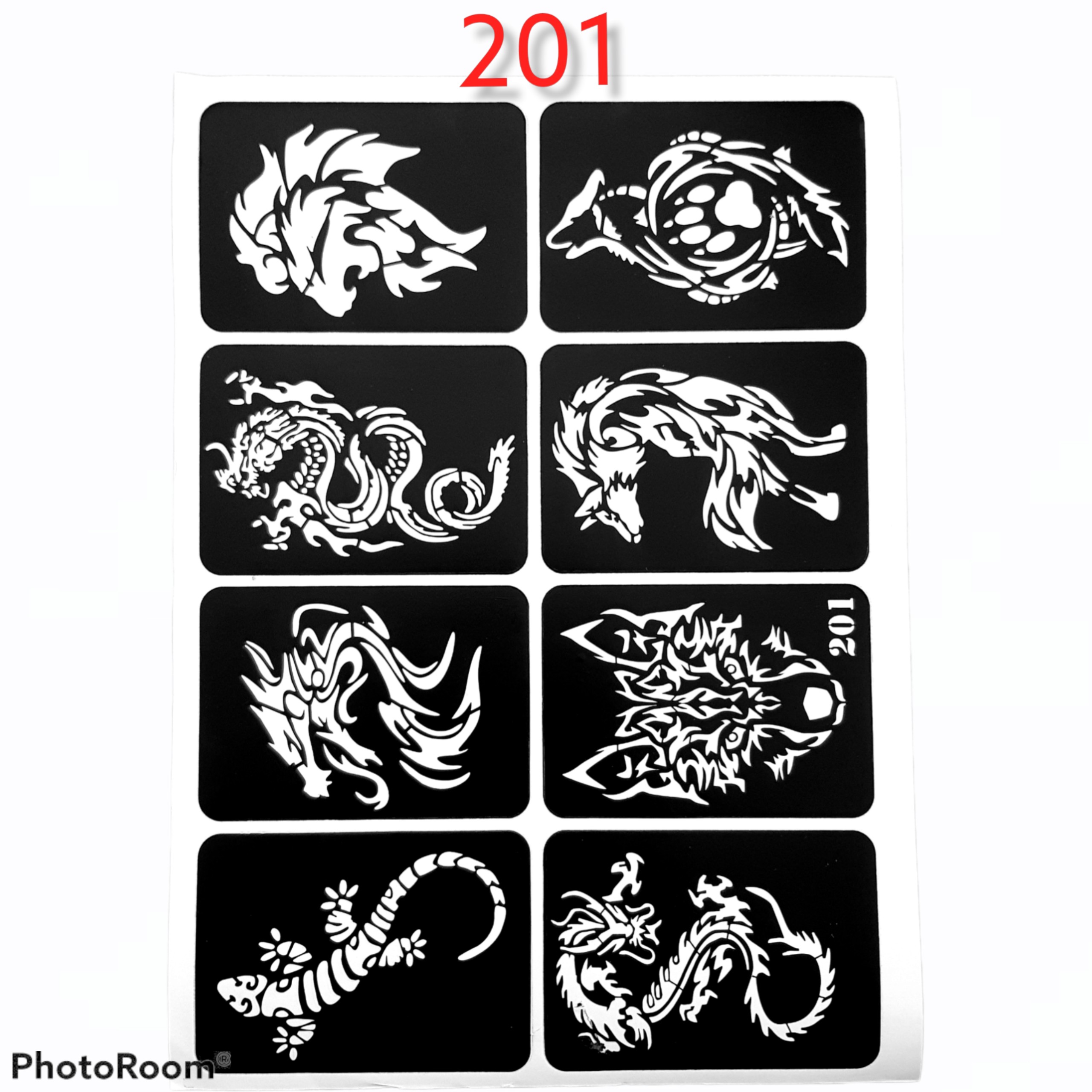 Khuôn hình xăm rồng, phượng , sói mã 201
