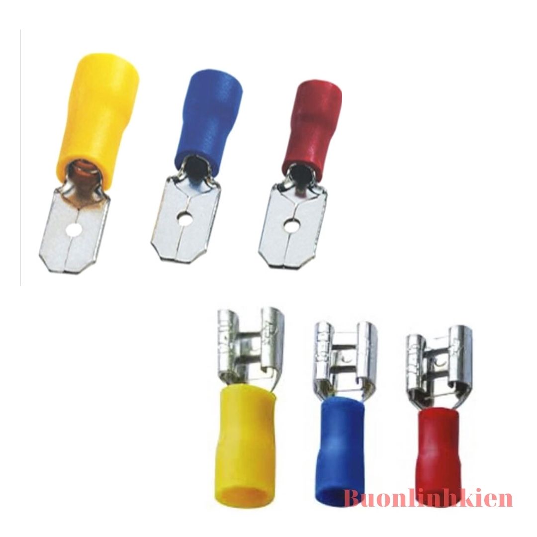 100 Đầu cos ghim đực cái 2-250 (50 đực+50 cái), cos 6.3