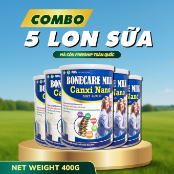 Sữa Bột Bone Care Hỗ Trợ Bổ Sung Canxi Nano MK7 Khoáng Chất Cải Thiện Loãng Xương Giảm Đau Nhức Tê Bì Tay Chân