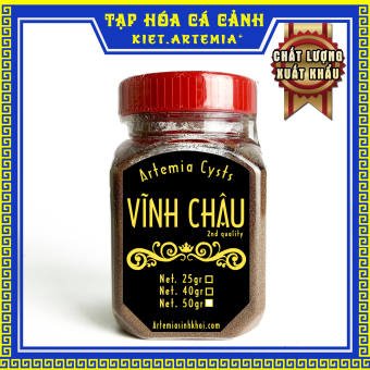 Artemia Vĩnh Châu 2nd, thức ăn cho cá Betta, Guppy - Trứng Artemia Vĩnh Châu tỉ lệ nở cao