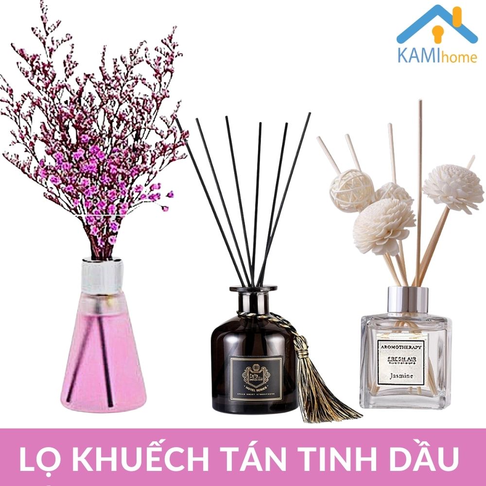 Tinh dầu thơm phòng dạng chai nước hoa 50ml kèm Que khuếch tán (Chọn loại chai) mã 25009