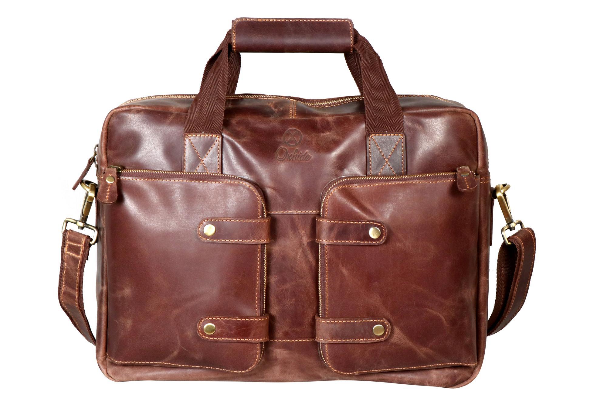 mens leather briefcase bag