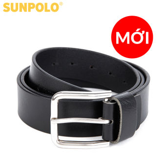 Dây Nịt Nam Da Bò Khóa Kim Inox SUNPOLO BS33DN (Đen, Nâu)