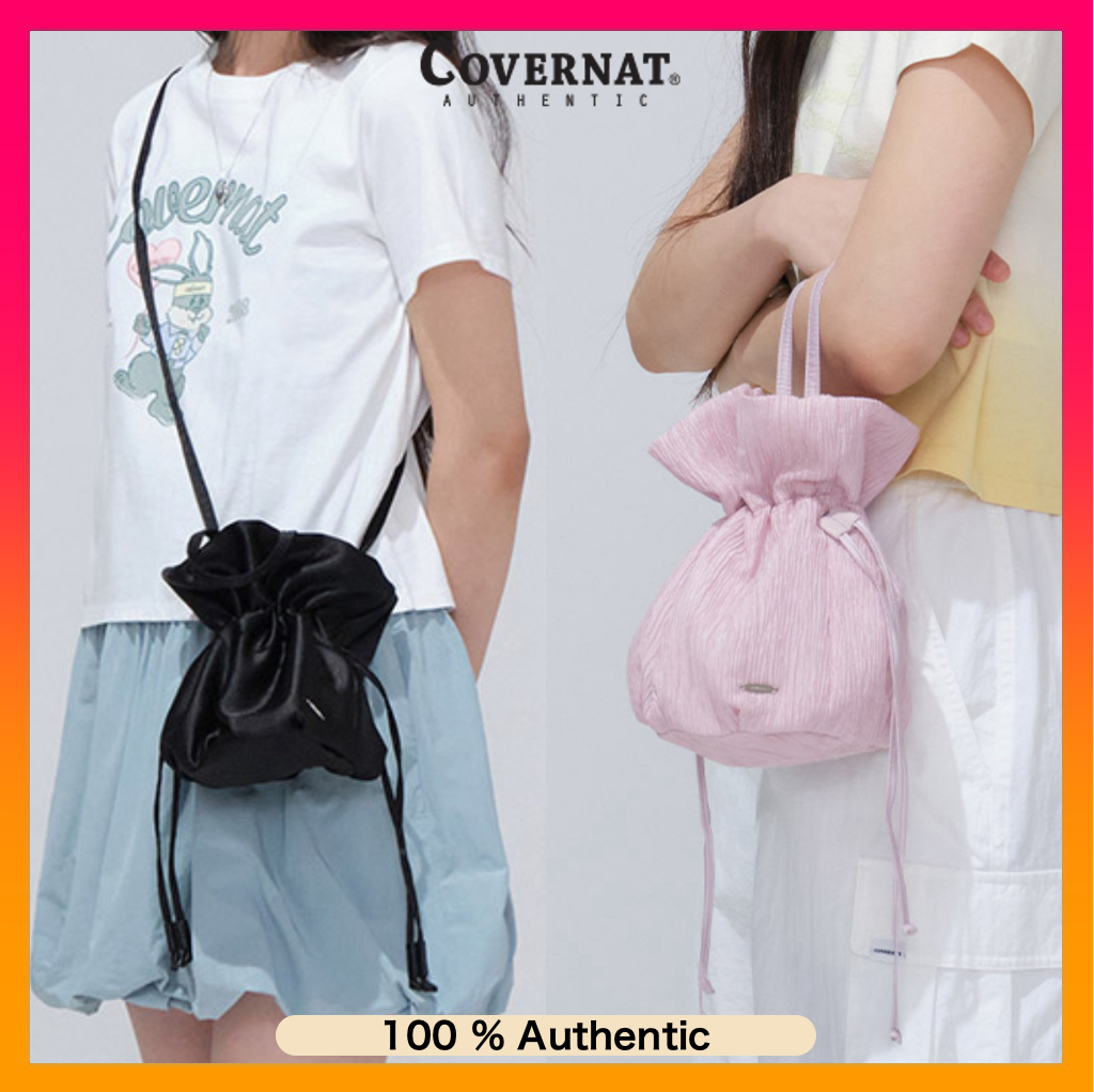 ☆23SS☆【COVERNAT】☆Cloverheart nylon bucket ba.g☆ COVERNAT] 23FW CLOVER HEART NYLON BUCKET BAG (Ivory