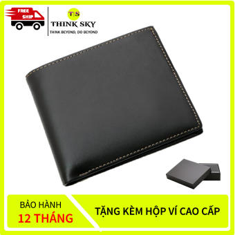 Ví Nam Cao Cấp Bền Đẹp VN-VTRON - Da Bò Thật Mềm Mại Nhỏ Gọn Sang Trọng Hiện Đại Nam Tính Ngăn Rộng Rãi - Tặng Kèm Hộp Ví Cao Cấp Trị Giá 20k - Ví Nam Cao Cấp Ví Nam Bóp Nam Thời Trang - THINKSKY