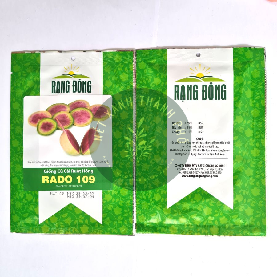 Hạt giống củ cải ruột hồng 1gram