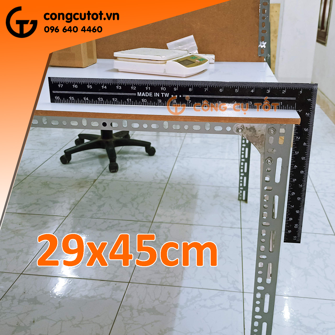 Thước đo góc vuông 2 mặt hệ mét