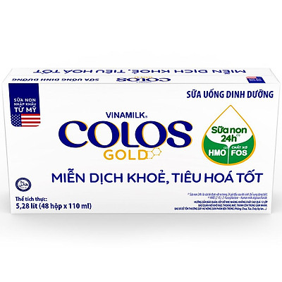 Thùng 48 hộp sữa bột pha sẵn vinamilk colos gold 110ml