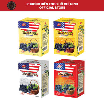 Nho Khô Đen nhập khẩu Mỹ Raisins 100g hộp giấy