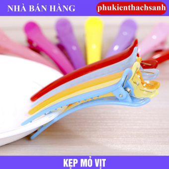 Kẹp tóc kẹp mỏ vịt NHIỀU MÀU dễ thương 7.5CM - 3 cái