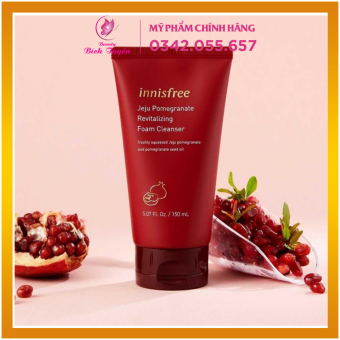 Sữa Rửa Mặt Innisfree Lựu Đỏ Chống Lão Hóa Pomegranate Revitalizing Foam Cleanser 150ml[Auth Hàn]