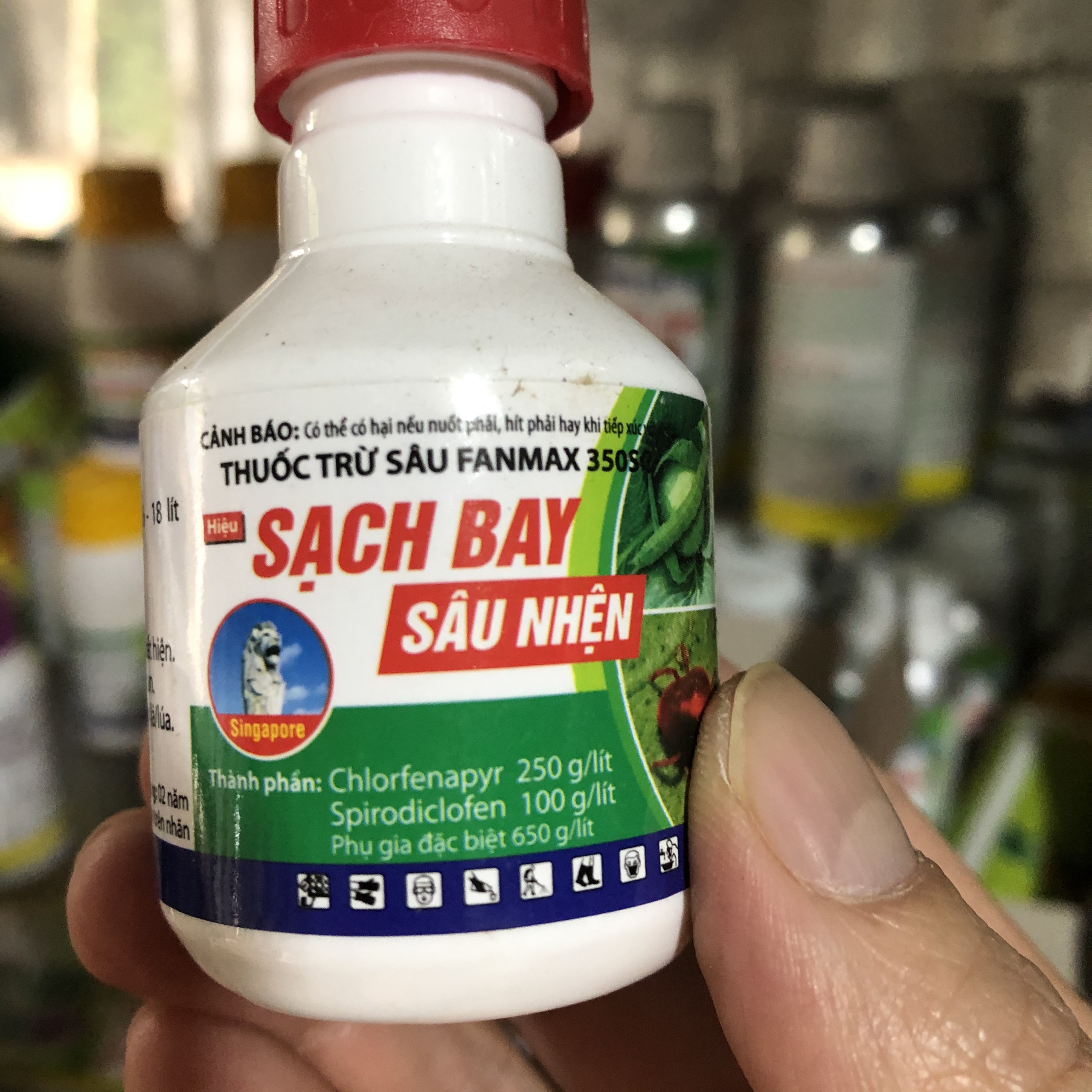 Sạch bay sâu nhện chai 50ml; đặc hiệu trừ sâu cuốn lá, sâu đục thân, sâu đục bẹ, nhện đỏ, nhện gié