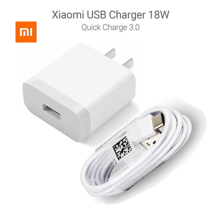 Bộ Củ Cáp Sạc Nhanh Xiaomi Quick Charge 3.0 18W Chân TYPE C, Micro Dành Cho Các Dòng Điện Thoại Xiaomi, OPPO, Realme, Redmi