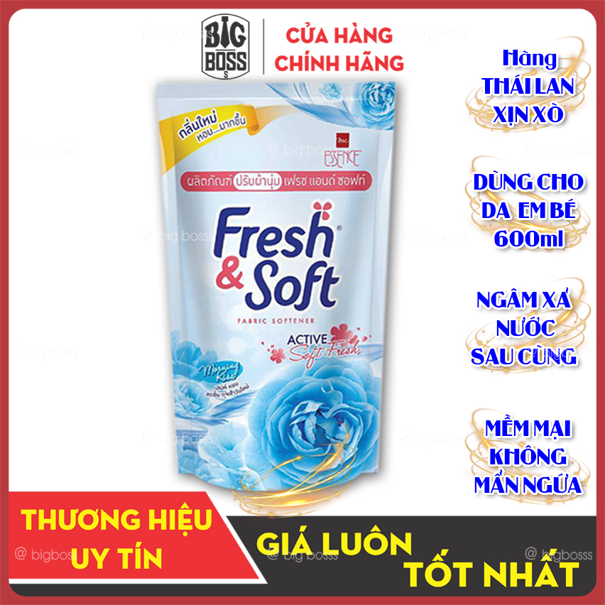 Xả Vải Thái Lan Fresh Soft 550ml Mền Mịn Hơn- NGÂM XẢ NƯỚC SAU CÙNG