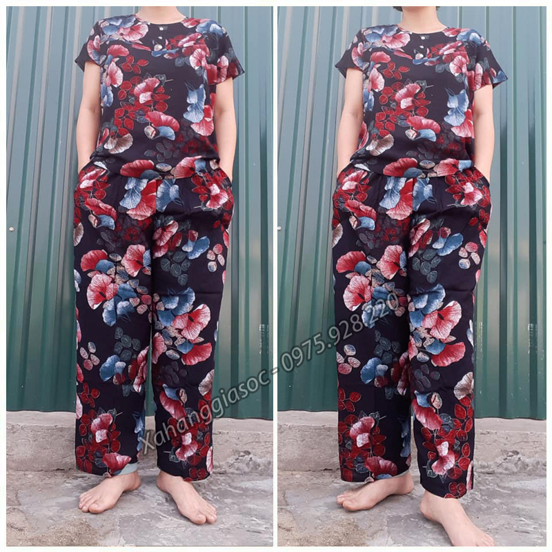 Bộ lanh trung niên quần dài cho bà, cho mẹ