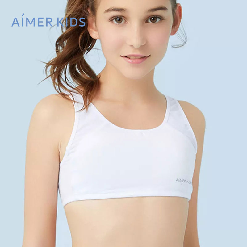 Aimer Junior Girl's Bra Vest-style Underwear Stage Ⅱ Cotton Lingerie  AJ1159982