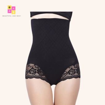 Quần gen nịt bụng phối ren có thanh chống cuộn, quần váy ren nịt bụng định hình vòng eo BAS119