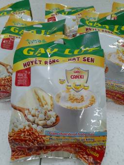 Bột ngũ cốc gạo lức huyết rồng hạt sen 400g (16 gói/25g) Canxi giàu chất xơ chống Oxy hóa phù hợp người ăn kiêng Life’s Food