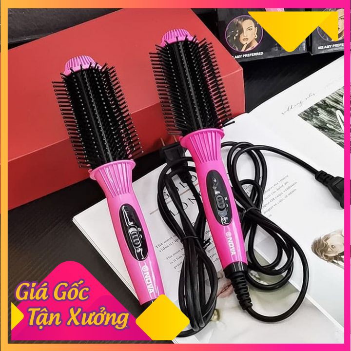 Lược Điện Uốn Tóc Đa Năng Nova 8810,Lược Điện Chải Phồng,Sấy Tóc,Tạo Kiểu Nova.Máy Uốn Tóc Nova 3 in 1 Giusp Bạn Tạo Kiểu Dễ Dàng,Nhanh Chóng-SALE LỚN GIẢM 50%.