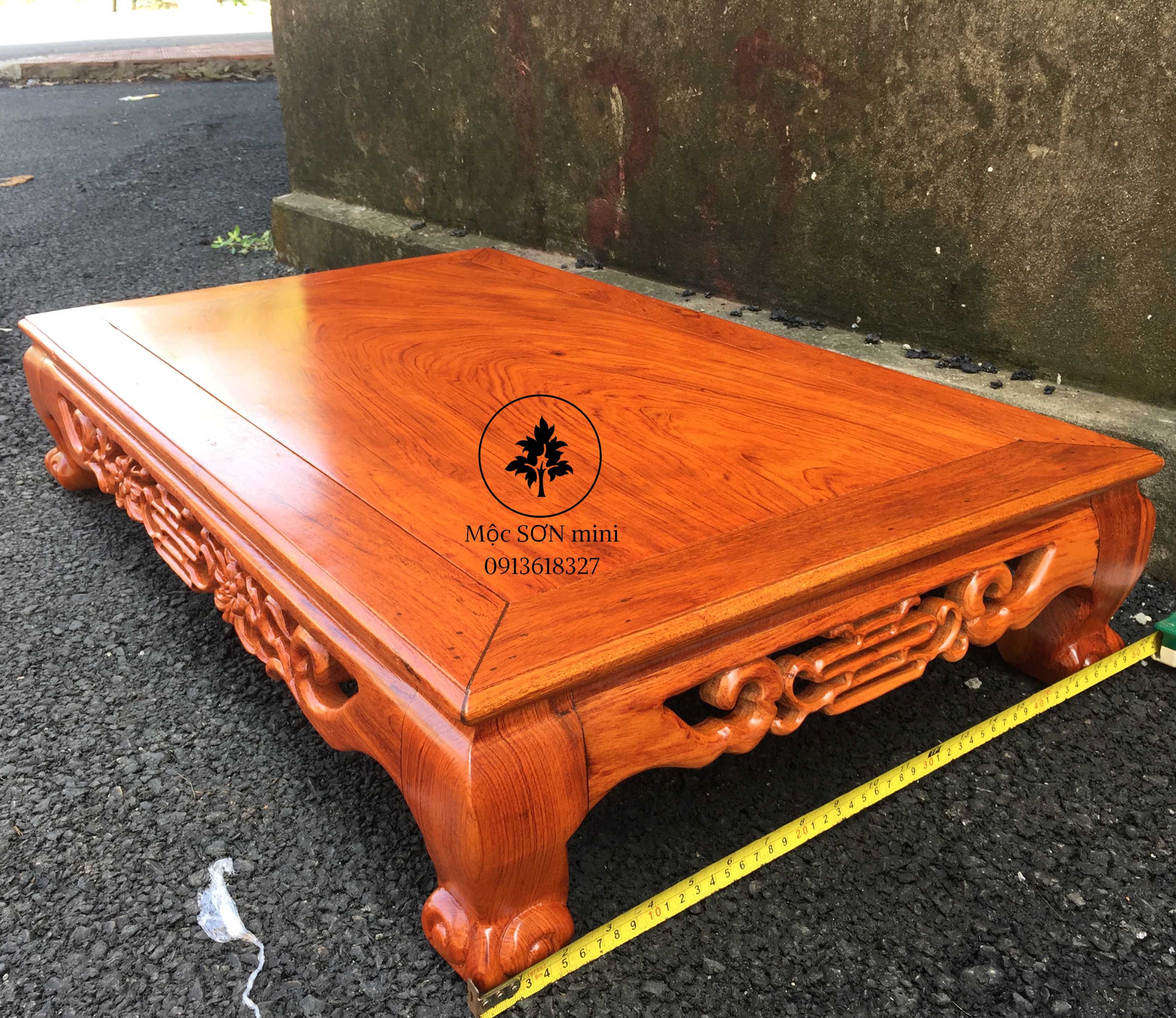 Bàn osin kiểu kiểu chiện gỗ hương hàng hiệu cỡ lớn-bàn trà nhật nhiều kích thước 70x45 và 80x50