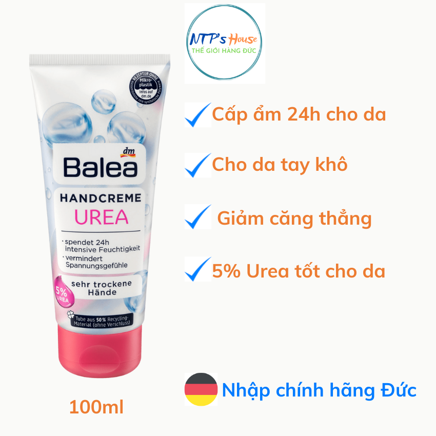 Kem Dưỡng Da Tay giữ ẩm cải thiện khô da hiệu Balea Urea tuýp 100ml