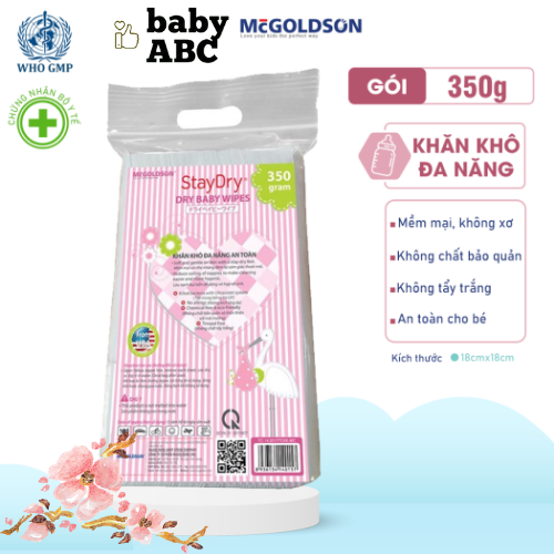 Khăn Khô Đa Năng McGoldson Stay Dry Aquastar Bịch 350g 300g Khăn Đa Năng Cho Bé Sơ Sinh Bé Lớn Và Cả Gia Đình