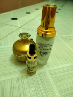 combo bộ 3 sản phẩm gồm kem nhân sâmserum c ủ trắng mặt collagen