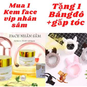 Kem face vip đa chức năng nhuỵ hoa nghệ tây giúp đánh bay nám tàn nhang FACE VIP NHÂN SÂM 20G TẶNG BĂNG ĐÔ+ GẤP TÓC