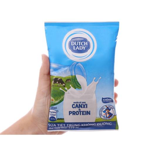 24 Bịch Sữa cô gái hà lan 210ml Dutch Lady Không đường (24x210ml)