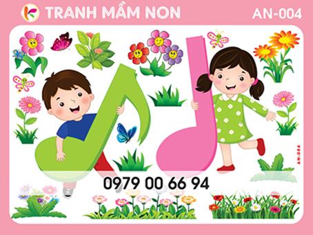 Decal mầm non-góc âm nhạc 004