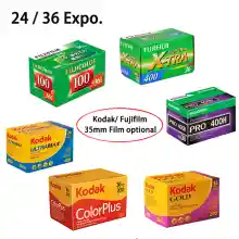 ภาพขนาดย่อของสินค้าKodak Gold 200 / Colorplus 200 / UltraMax 400 / Ektar 100 / Pro Image 100 ฟิล์ม / Fujifilm Fujicolor 100 / Superia Premium 400 / Pro 400H ฟิล์มสีเนกาทีฟ (ฟิล์มม้วน 35 มม. 24 / 36 ค่าแสง) สำหรับ Kodak M35 M38 Vibe 501F Fujifilm DL- 8 กล้อง