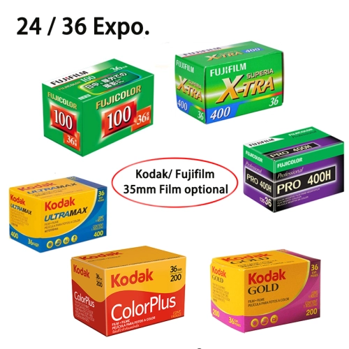 Kodak Gold 200 / Colorplus 200 / UltraMax 400 / Ektar 100 / Pro Image 100 ฟิล์ม / Fujifilm Fujicolor 100 / Superia Premium 400 / Pro 400H ฟิล์มสีเนกาทีฟ (ฟิล์มม้วน 35 มม. 24 / 36 ค่าแสง) สำหรับ Kodak M35 M38 Vibe 501F Fujifilm DL- 8 กล้อง