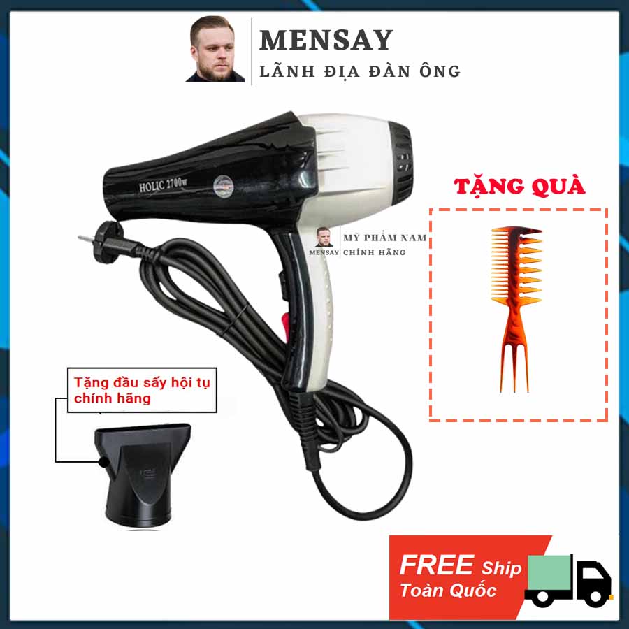Máy sấy tóc Holic công suất lớn 2700W, 2 chiều nóng lạnh - chính hãng bảo hành 6 tháng